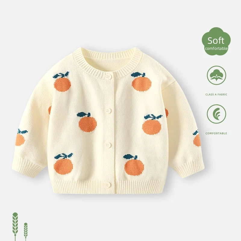

Baby Sweaters Spring Autumn Girl Knitted Cardigans Girls Outerwear Infants Young Children Trendy Clothes Autumn Woolen Tops Cute