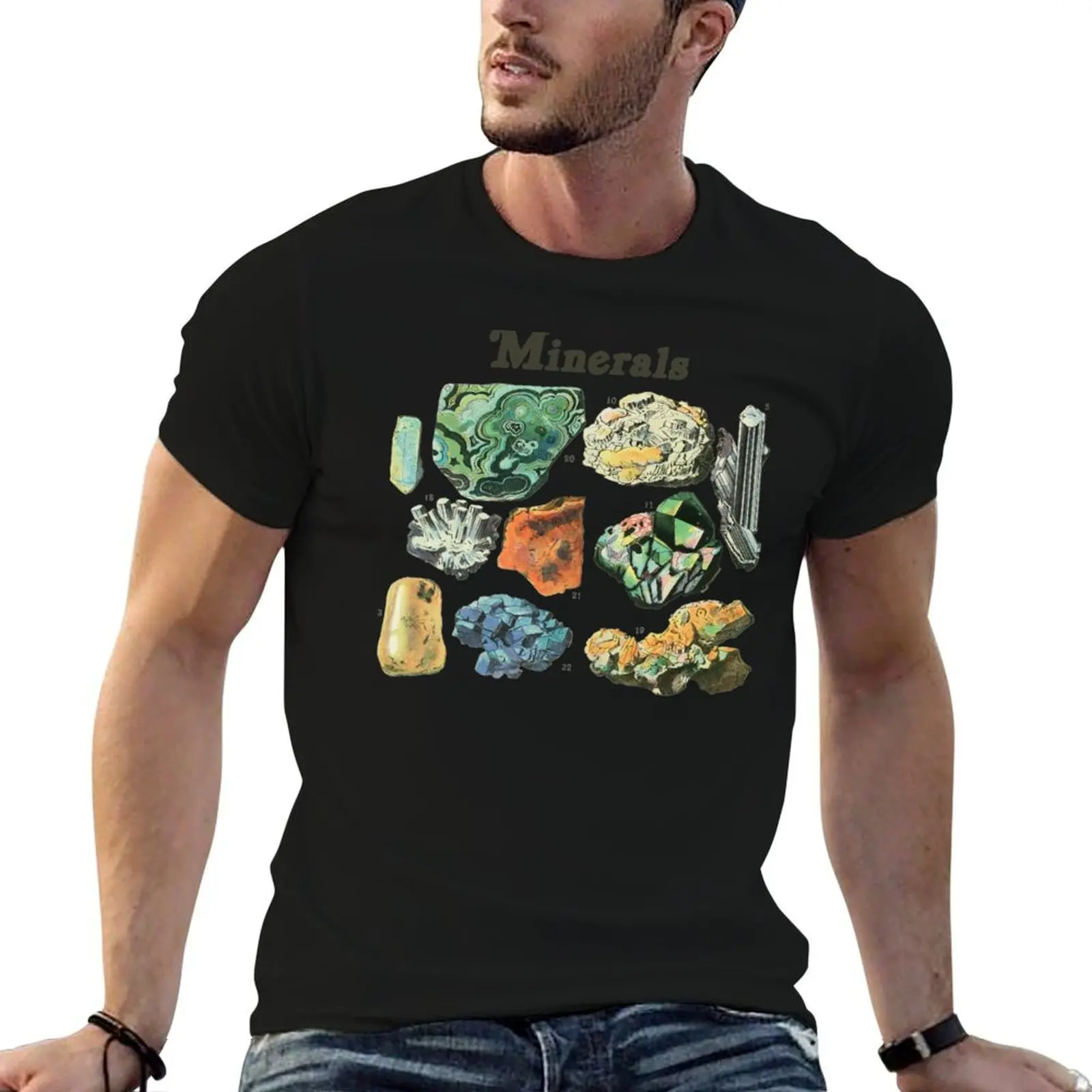 Minerals - Geology Study T-Shirt Trendy Pattern T-Shirt for Men