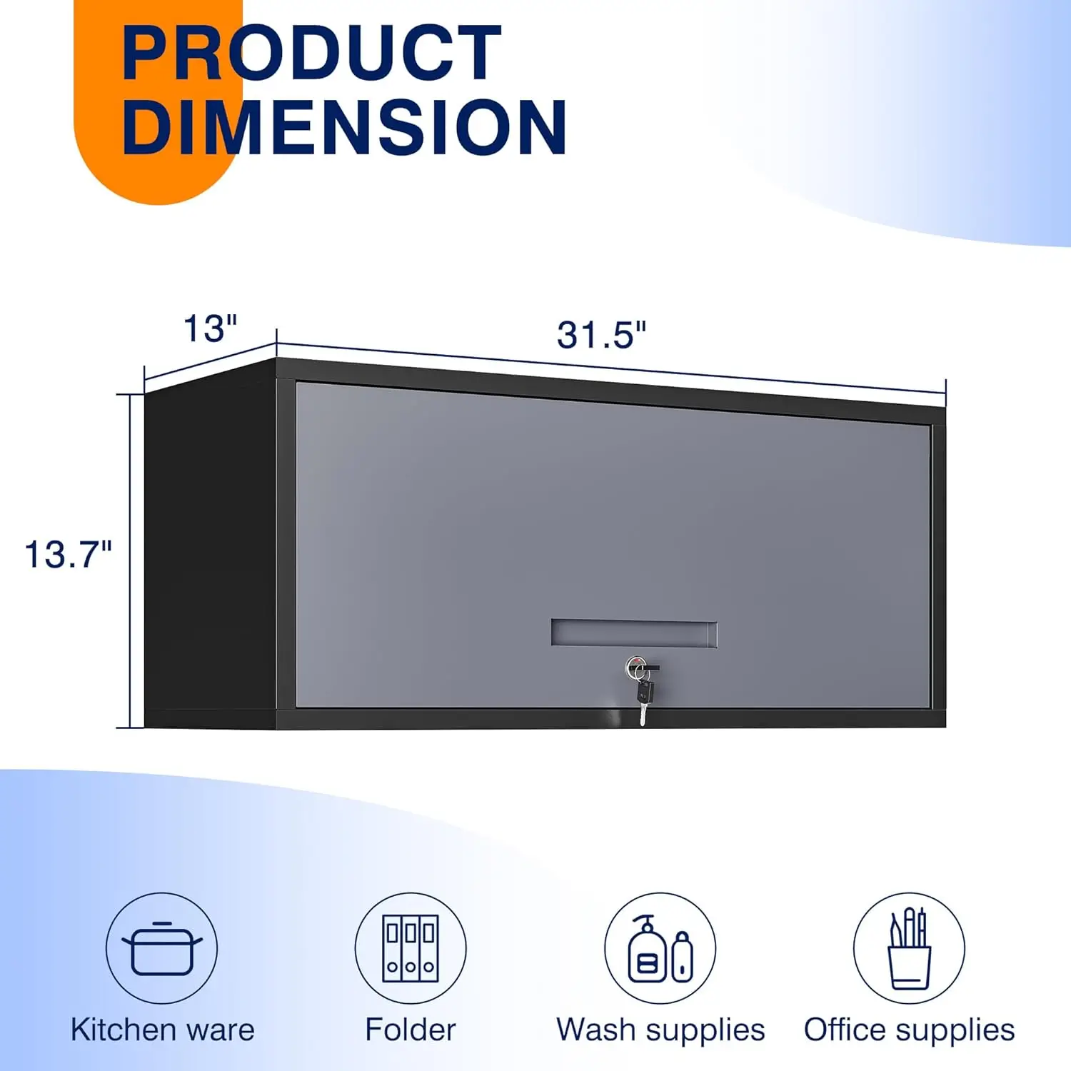خزانة حائط جراج معدنية مع أبواب، خزانة تخزين معدنية مثبتة على الحائط، خزانة أدوات جراج عائمة، مطبخ، مستودع