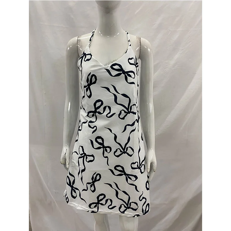 

American Sexy V-neck Strap Nightdress Sexy Slit Hemline at Hem Comfortable Women's Sling Pajamas Dress Women's Sweet girl style