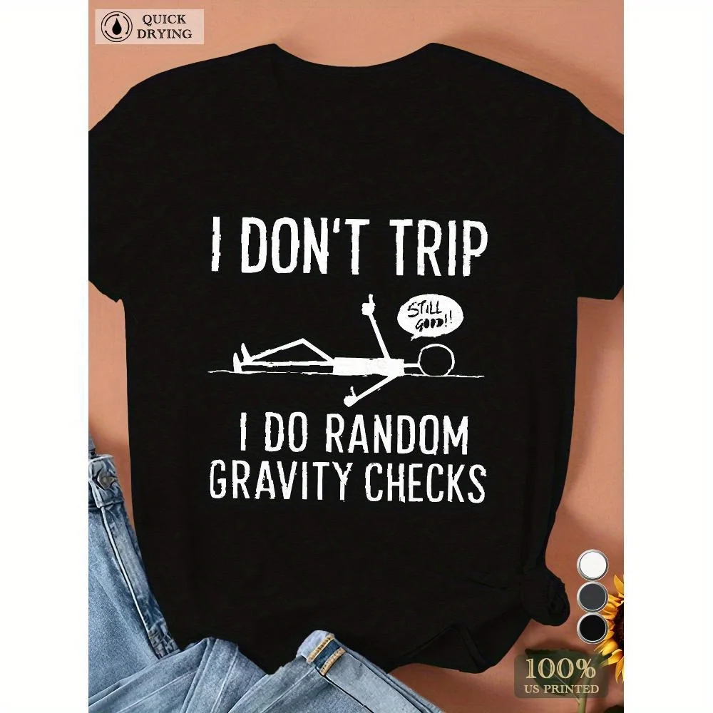 

Plus SizeI DON T TRIP design Women'S Plus Size Sports Short Sleeve T-Shirt0XL-4XL