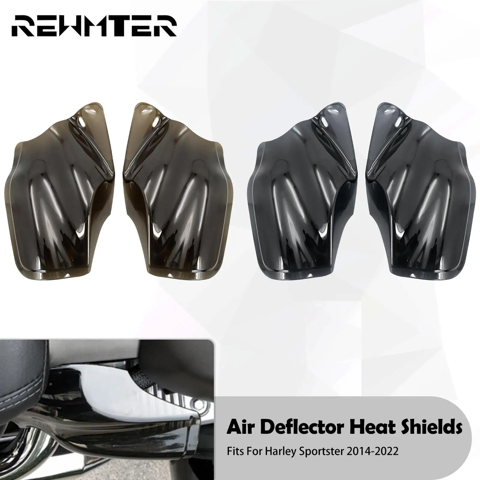 

Motorcycle Reflective Saddle Shields Air Heat Deflector Smoke/Grey For Harley Sportster 48 72 883 1200 XL Forty Eight 2014-2022