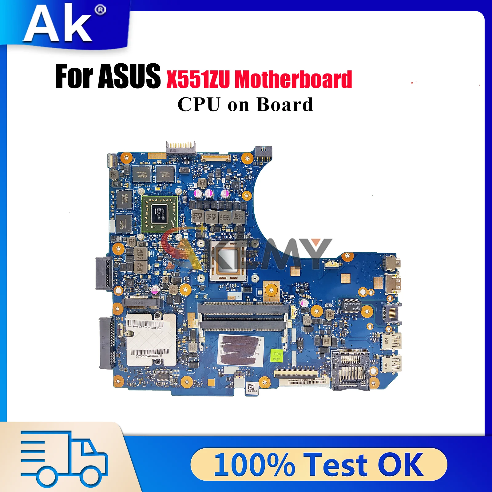 

X551ZU Материнская плата для ноутбука ASUS VivoBook X551Z X551ZU Материнская плата для ноутбука с процессором 100% тестирование ОК быстрая доставка Высокое качество