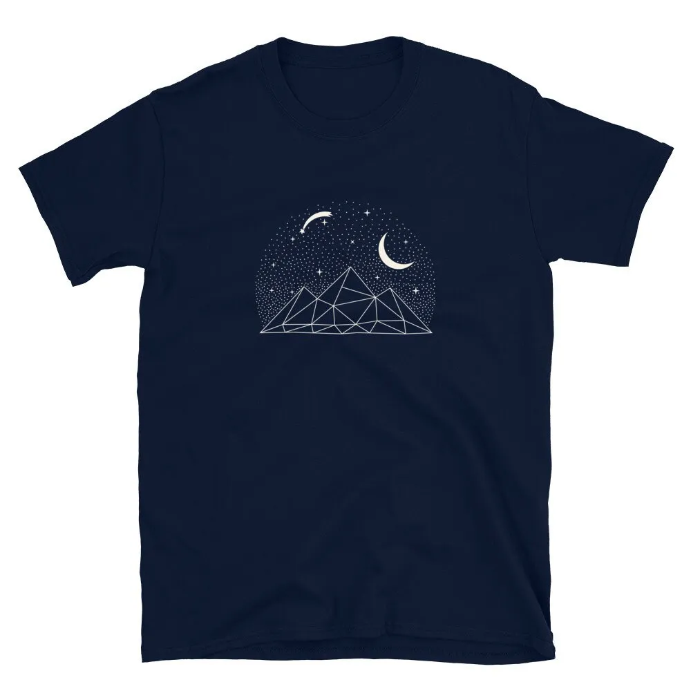 Camping Outdoors Hiking Abstract Mountains art work  T Shirt