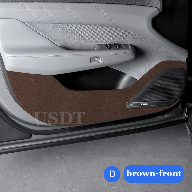 

4Pcs for ZEEKR 001 2024 2025 Leather Carbon Fiber Sticker Door Anti Kick Cover Protection Mat Door Sill Sticker