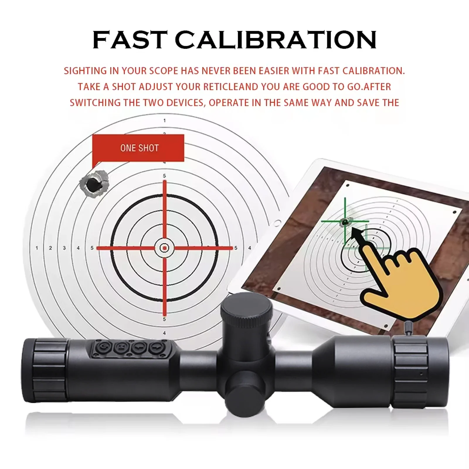 NS40 Digital Scope Sight Shooting Hunting Aim Searching Hotspot Tracking 7-19x Zoom IR Night Vision Rifle Aiming