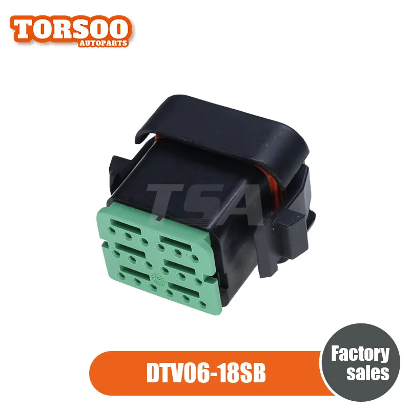 1 Set DTV06-18SB 18 Way Black DTV Carter Excavator Connector