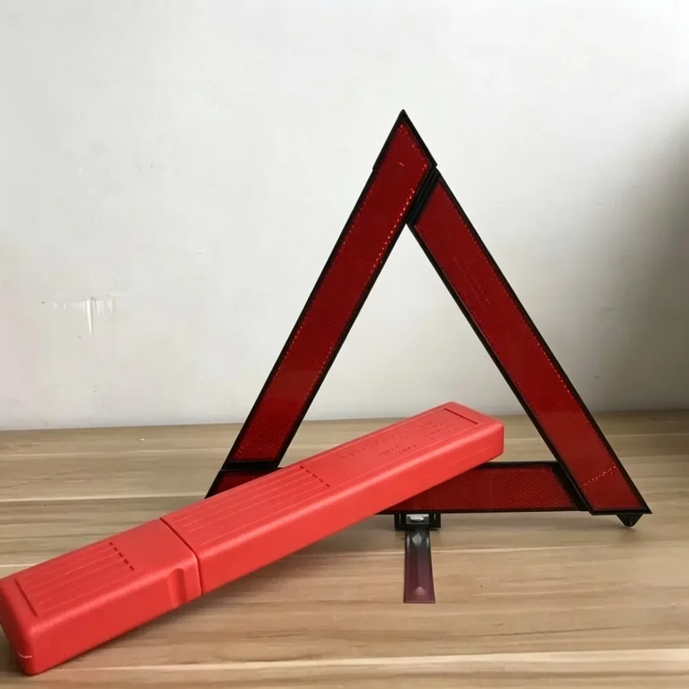 1 Set Car Reflective Warning Triangle Kit with Storage Box, Emergency Breakdown Road Safety Sign for All Vehicles view 5