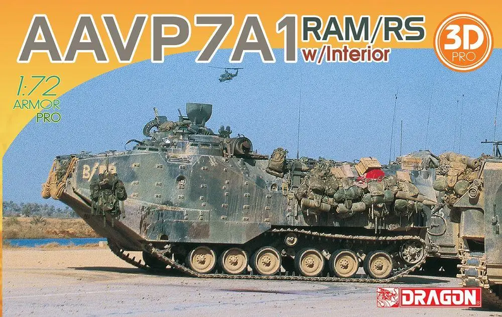 

Dragon 7619 1/72 Scale AAV7A1 RAM/RS w/Interior Plastic Model Kit