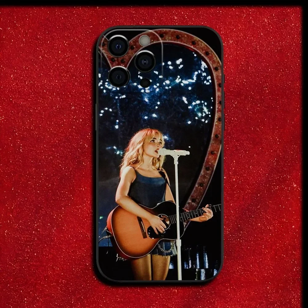 Singer S-Sabrina C-Carpenter Handyhülle für iPhone 17 16 15 11 12 14 13 Pro Max Mini XS XR 7 Plus 16E Air Stoßfeste Weiche Schutzhülle – Detail 6