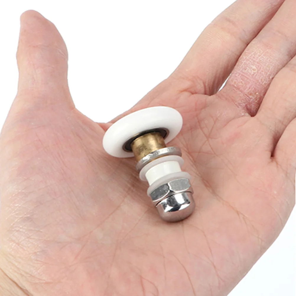 

Shower Room Door Sliding Rollers Replacement Nylon Flat Wheels Glass Door Pulley Strong Bearing Silent Design Easy Install Home