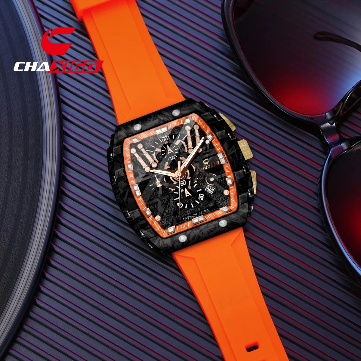 CHAXIGO Multifunctional Stylish Business Men's Watch with Luminous, Water Resistant, and Independent Rotating Second Hand