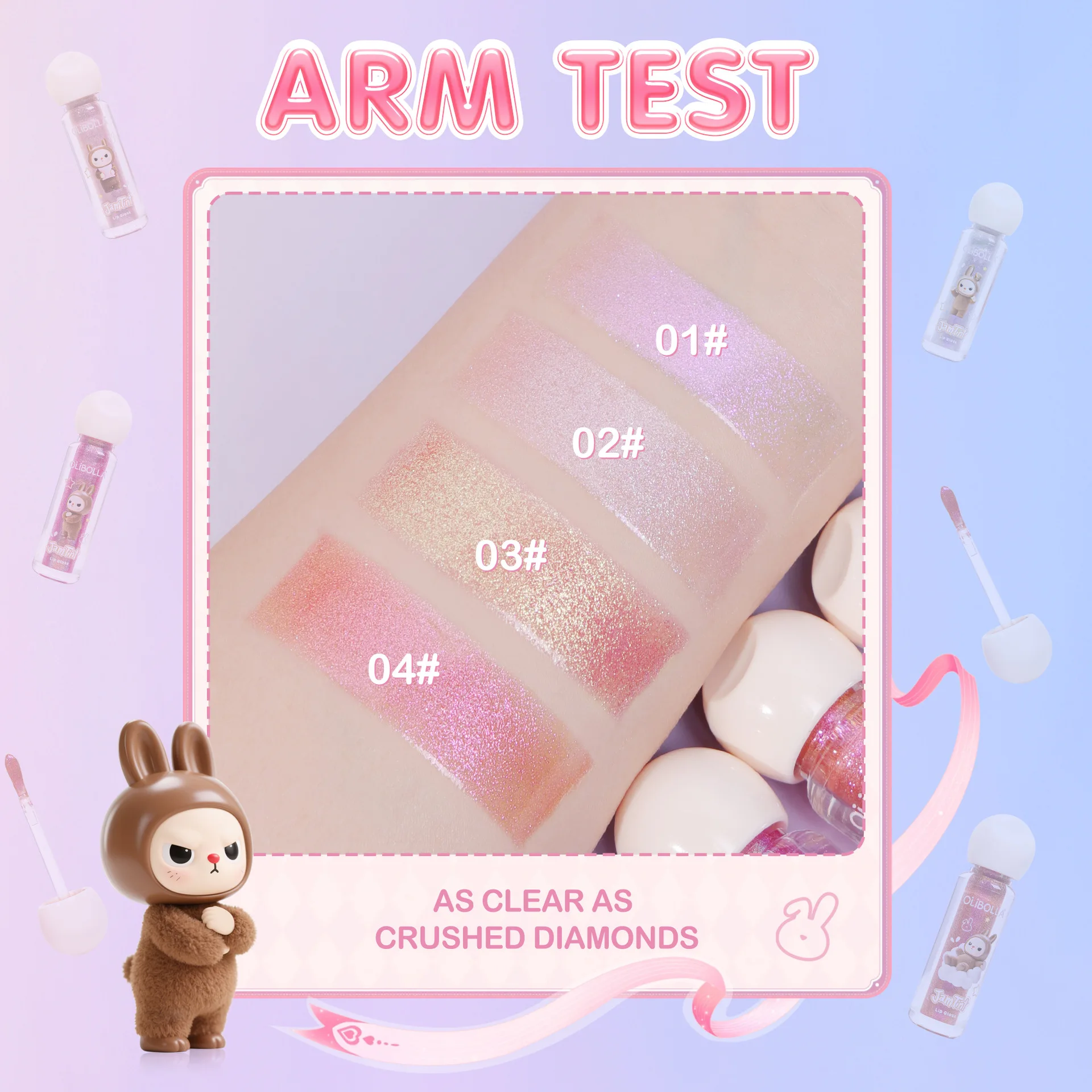 スーパーフラッシュ防水ダイヤモンドシマーグリッターリップグロス 4 色スパークリング液体口紅パールリップグロスセクシーなリップメイク