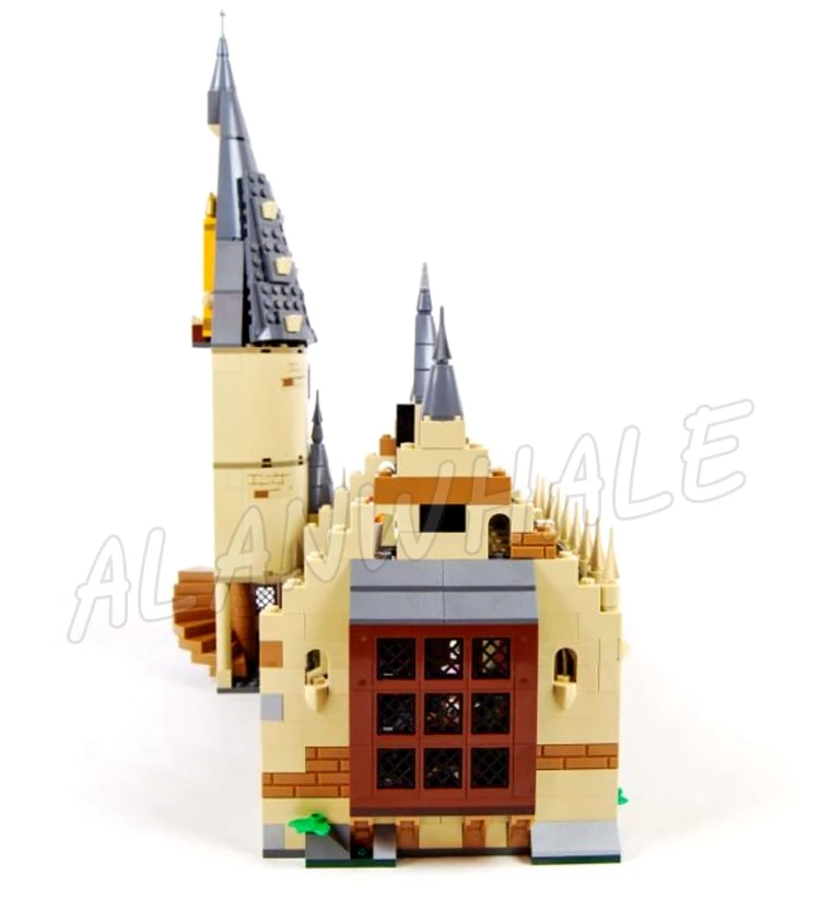 938pcs Magical World of Wizards School Great Hall 4-level Tower Caslte Boat 11007 Building Blocks toy Compatible With Model