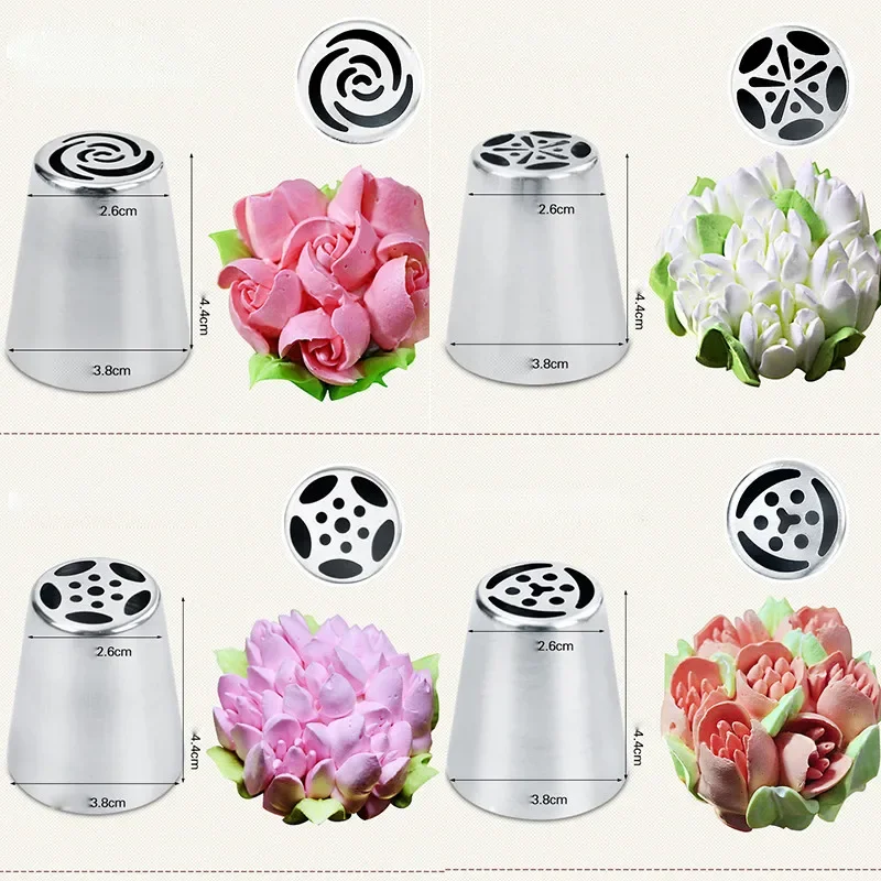 8Pc/set Stainless Steel Russian Tulip Icing Piping Nozzles Pastry Decoration Tips Cake Decoration Rose Cake Tools