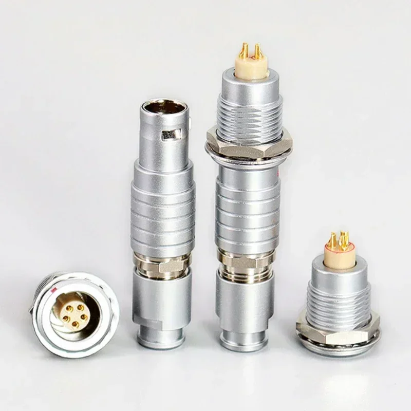LEMO Compatible FGG EGG Push-pull Self-locking Aviation Plug 00B 0B 1B 2B 3B Metal Connector 2/3/4/5/6/7/8 Pin Signal Reception - Image 6