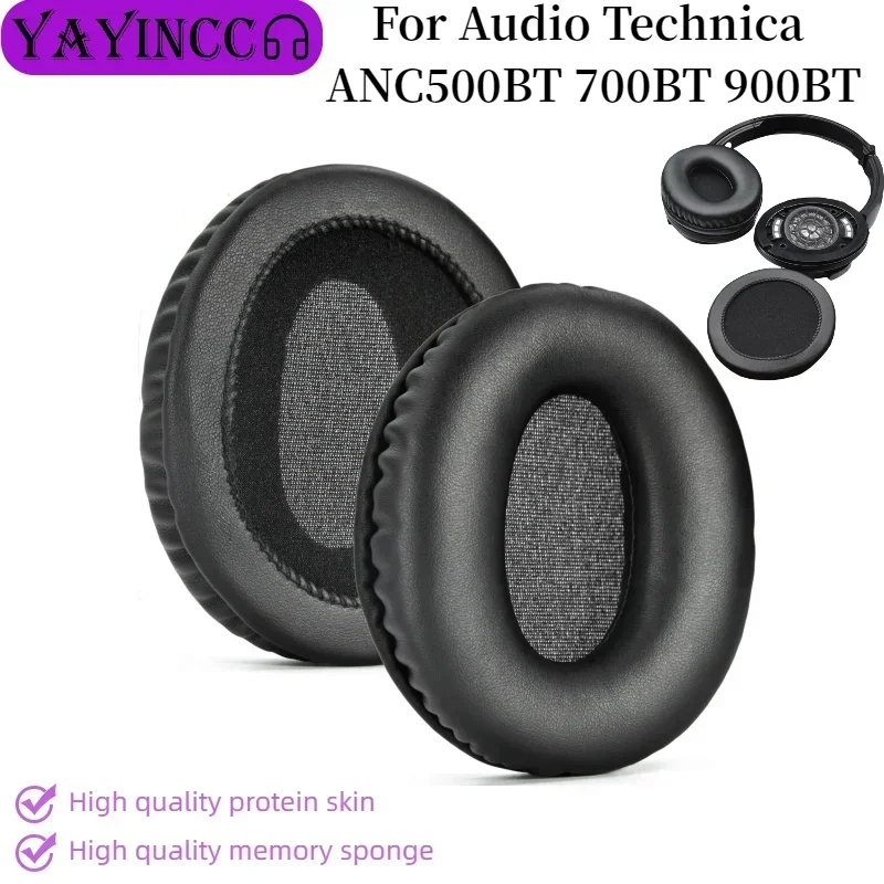 

YAYINCC Replacement Ear Pads Cushions Earpads Earmuffs Repair Parts For Audio Technica ANC500BT 700BT 900BT Gaming Headset ，