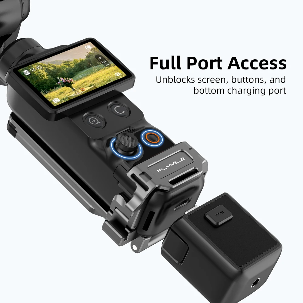 Flymile Stativ für DJI Pocket 4 4P 3 Zubehör Magnetisches Schnellverschluss-Stativ Metall Klappbarer Griff mit Verstecktem Haken – Detail 10