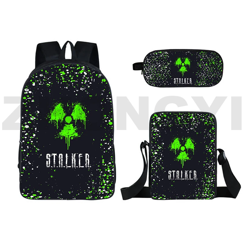 Teenager Large S.T.A.L.K.E.R. 2 Heart of Shadow School Backpack Laptop Bags for Women 3D Harajuku Game Executive Backpack Men