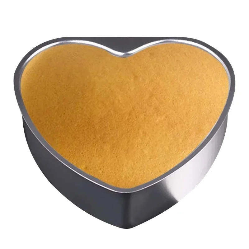 H55A Cheesecake Baking Mold Heart Shaped Cake Pan Aluminum Cake Tray Removable Bottom Non Heart Layers Cake Pan Baking