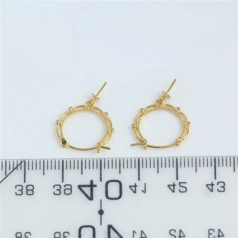 

S925 Sterling Silver Pearl Earring Settings DIY Jewelry Making Supplies Blank Earring Posts for Handcrafted Accessories No Pearl