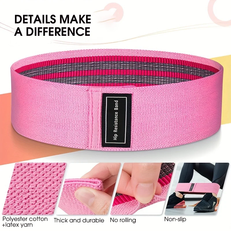 Yoga Resistance Bands 3 Pcs of Stretch Exercise Workout Bands for Women and Man Booty Legs Elastic Pilates Flexbands