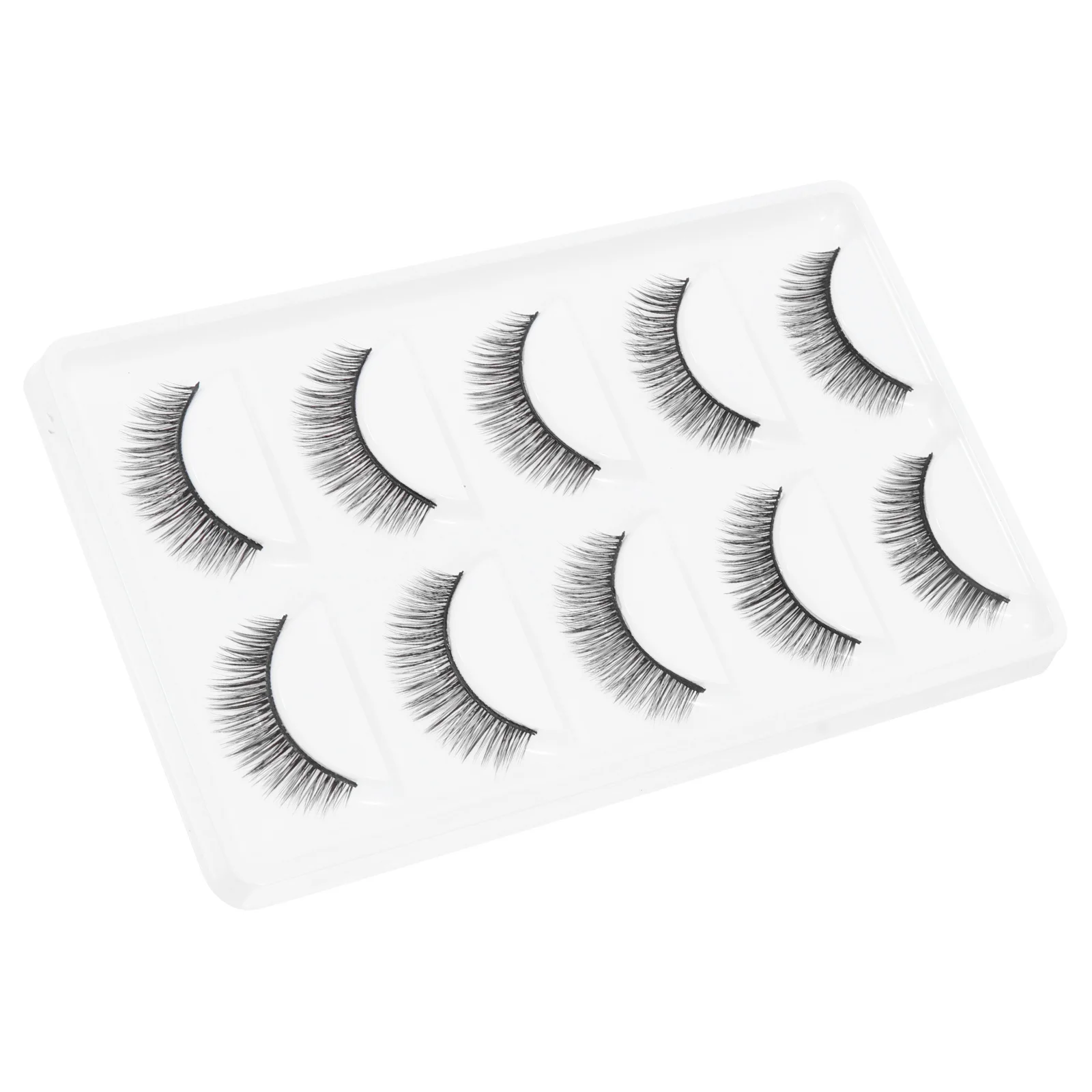 Ciglia finte 5 paia di ciglia spesse in fibra densa Estensione trucco naturale per ciglia ricci da palcoscenico quotidiano per matrimoni