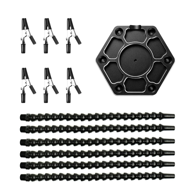 

Soldering Station Holders 6 Flexible Goosenecks Electronic Repair Aluminum Base