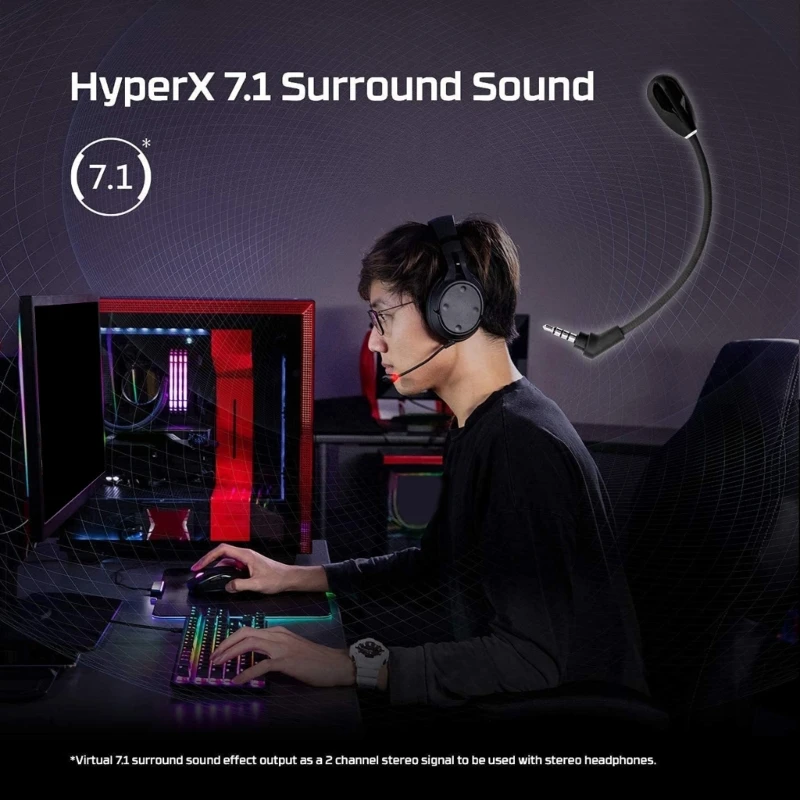 Zamienny mikrofon do bezprzewodowych zestawów słuchawkowych do gier HyperX Cloud Flight / Flight S z redukcją szumów i odłączanym mikrofonem 3,5 mm — zdjęcie produktu 5