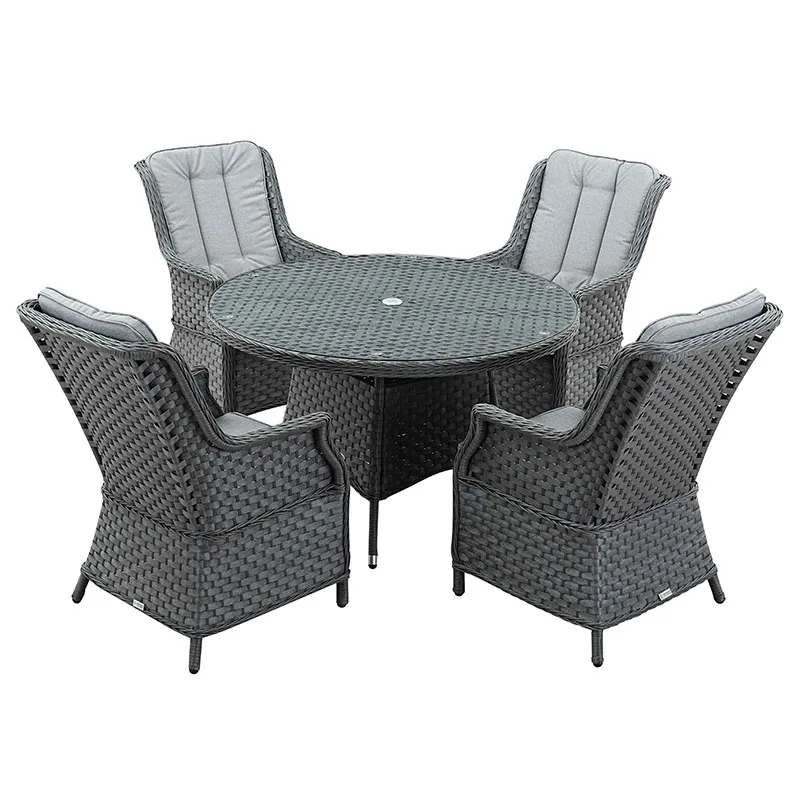 Garden 4 Seaters Sofa Sets Round Outdoor Rattan Furniture Patio Wicker Dining Set