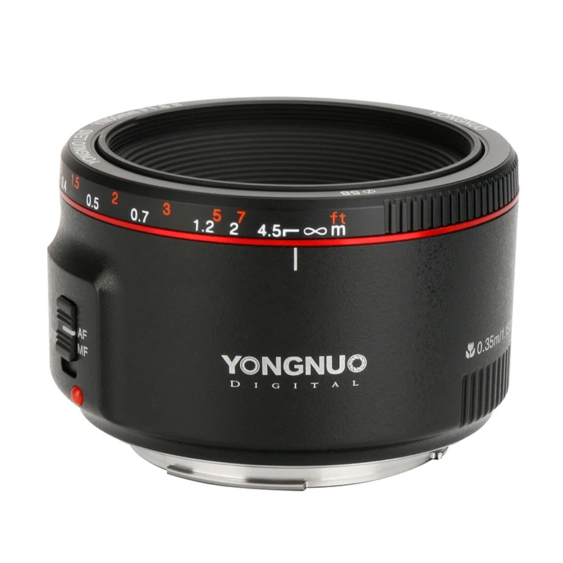 YONGNUO YN50mm F1.8 II AF Full Frame Camera Lens EF EOS For Canon Rebel T6 EOS 450D 500D 650D 700D 750D 800D Mark II IV