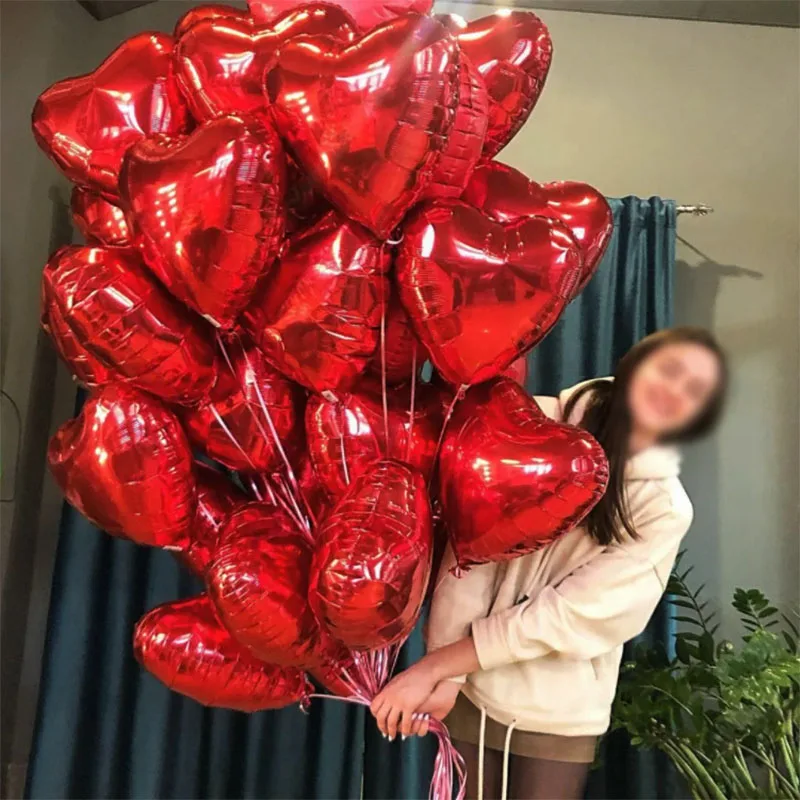 

50 шт., фольгированные воздушные шары, 18 дюймов