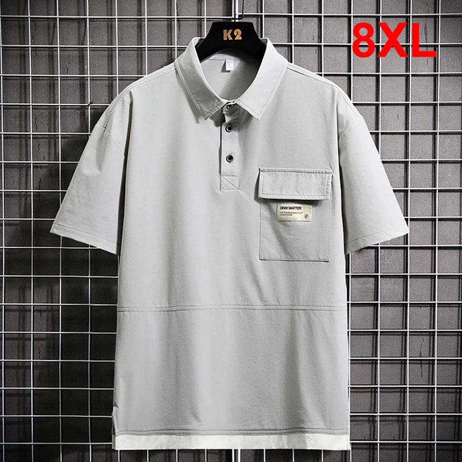 

Summer Short Sleeve Shirt Men Plus Size 8XL Shirts Casual Fashion Summer Cool Shirt Male Big Size 8XL