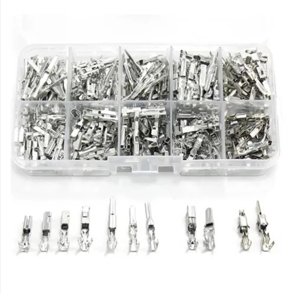 

290Pcs Insulated Male Female Wire Connector 1/1.5/1.8/2.2/2.8mm Electrical Crimp Terminals Termin Spade Connectors Assorted Kit