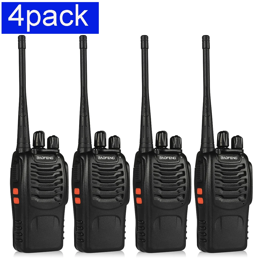 4 Stks/partij Originele Baofeng BF-888S Walkie Talkie Two-Way Radio Set Bf 888S Uhf 400-470Mhz 16CH Walkie-Talkie Radio Transceiver