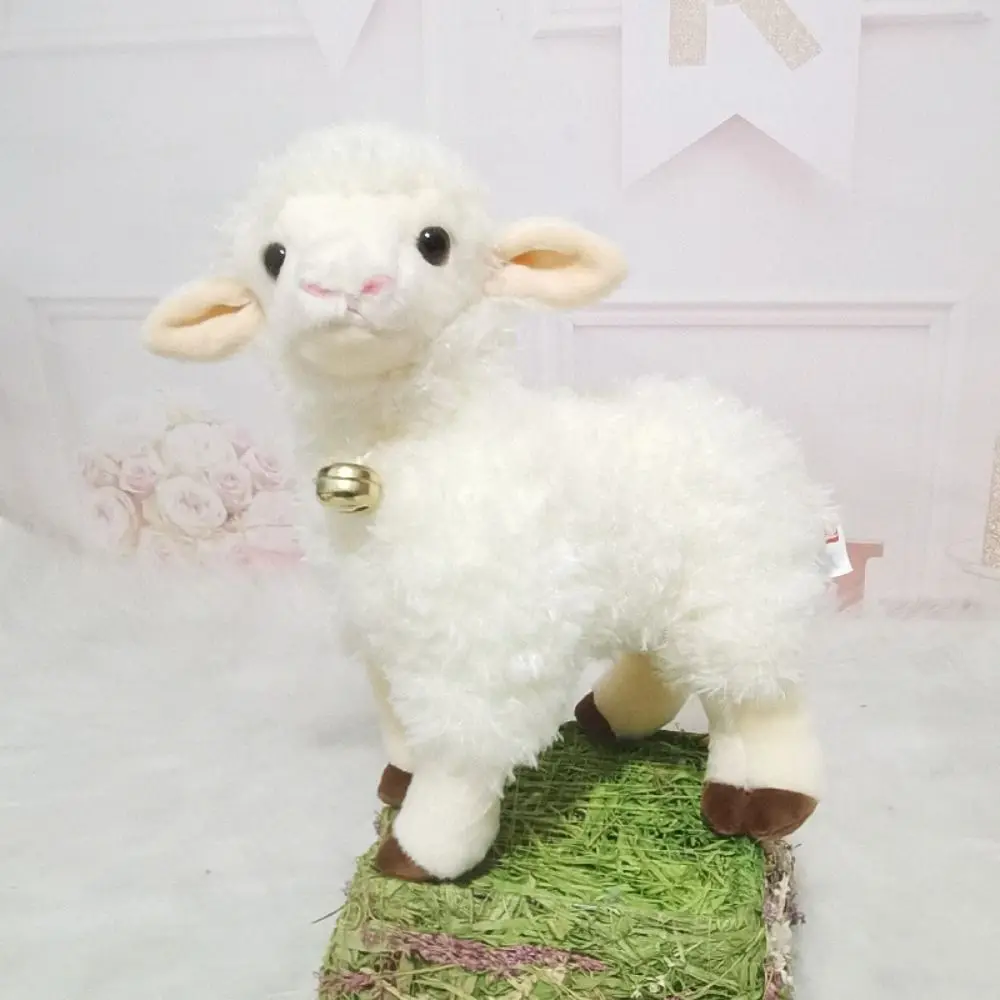 

PP Cotton Baby Lamb Plush Doll Fluffy 25/30cm Big Ears Sheep Plush Toys Cute Soft Baby Sheep Keychain Room Decoration