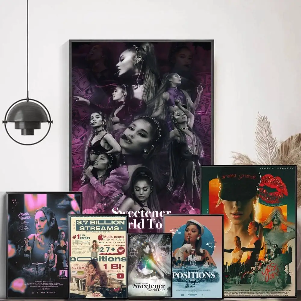 Singer Ariana Grande Classic Movie Posters Vintage Room Bar Cafe Decor Nordic Home Decor