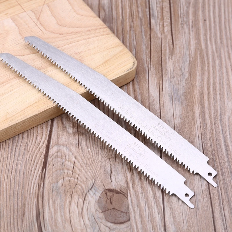 Lama per alternativa in acciaio inossidabile S1122C da 2 pezzi per taglio carne ossa legno M4YD