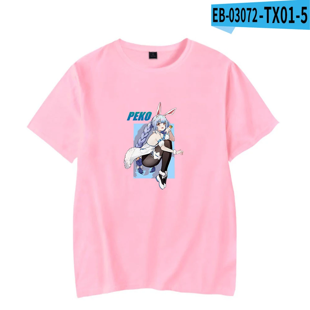 VTuber Usada Pekora stampa t-shirt estate moda girocollo manica corta popolare Streetwear giapponese Plus Size