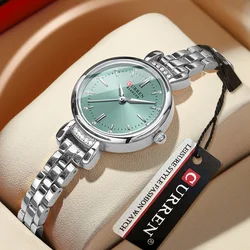 CURREN Ladies Light Luxury Watch Brand Jewelry Bracelet Watch Fashionable Girls Elegant Waterproof Quartz Watch