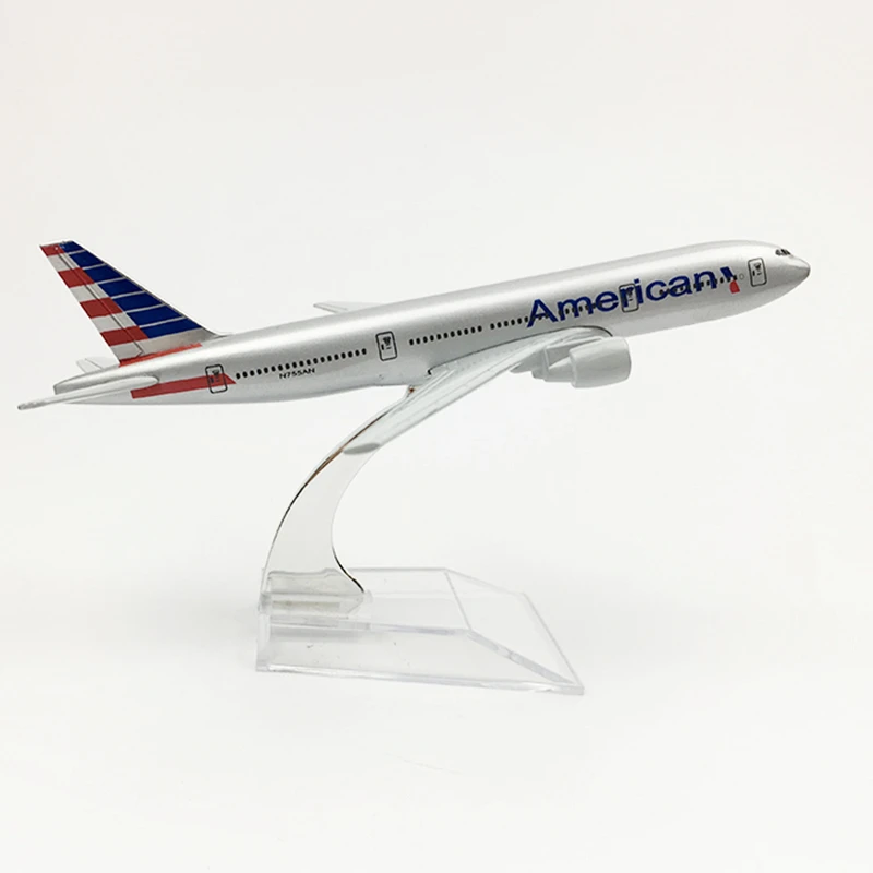 

16CM Airplane Model American Airlines Boeing B777 Airlines Aircraft Diecast Metal Plane Model Toy Gift Collectible