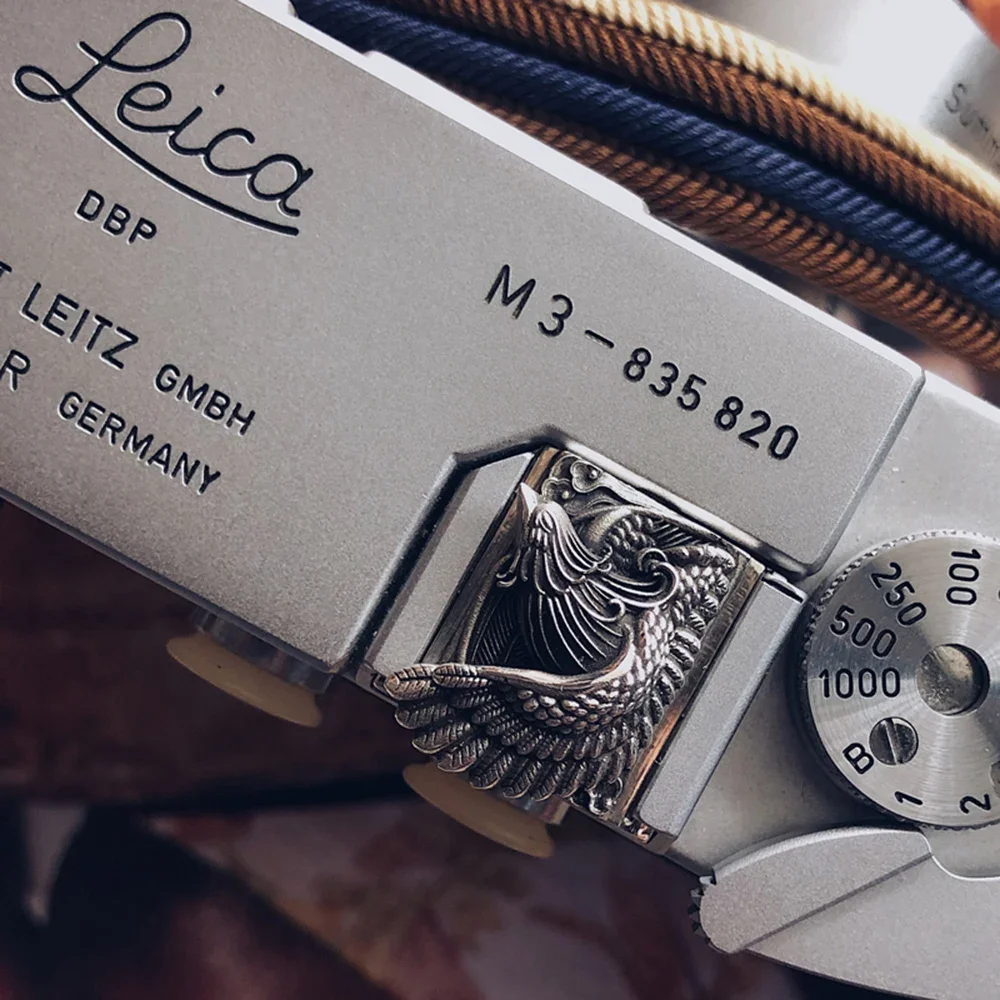 Handmade Metal Shutter Button Hot Shoe Cover Retro for Fuji XT4 XT5 XT50 XE4 XT30 Nikon Leica Q3 M11 Panasonic S9 Camera Phoenix