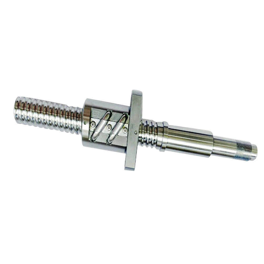 Customized ball screw for injection molding machine ejectors: HRC 55 tungsten-cobalt powder alloy with full hardening treatment