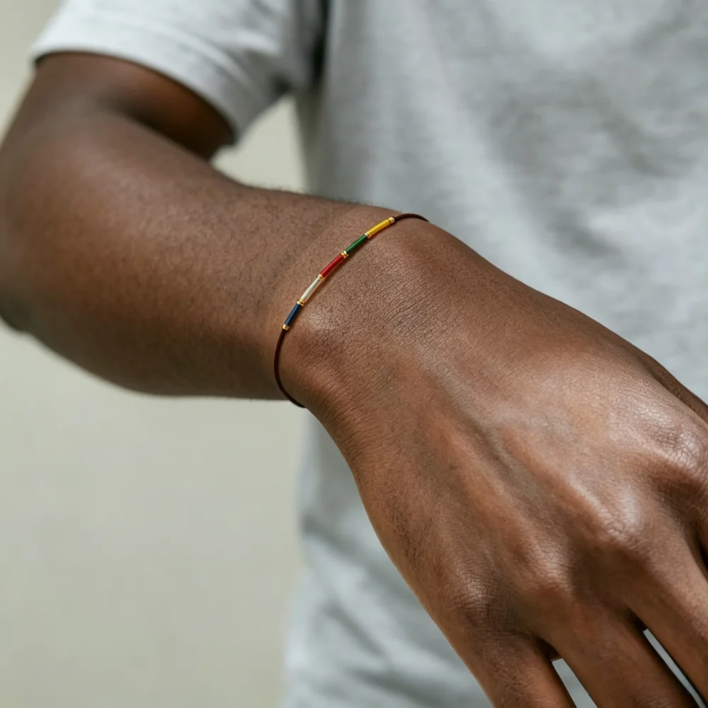 Retro Bohemian Color Braided Rope Bracelet Simple Men Blessing Bracelet Fashion Women Jewelry