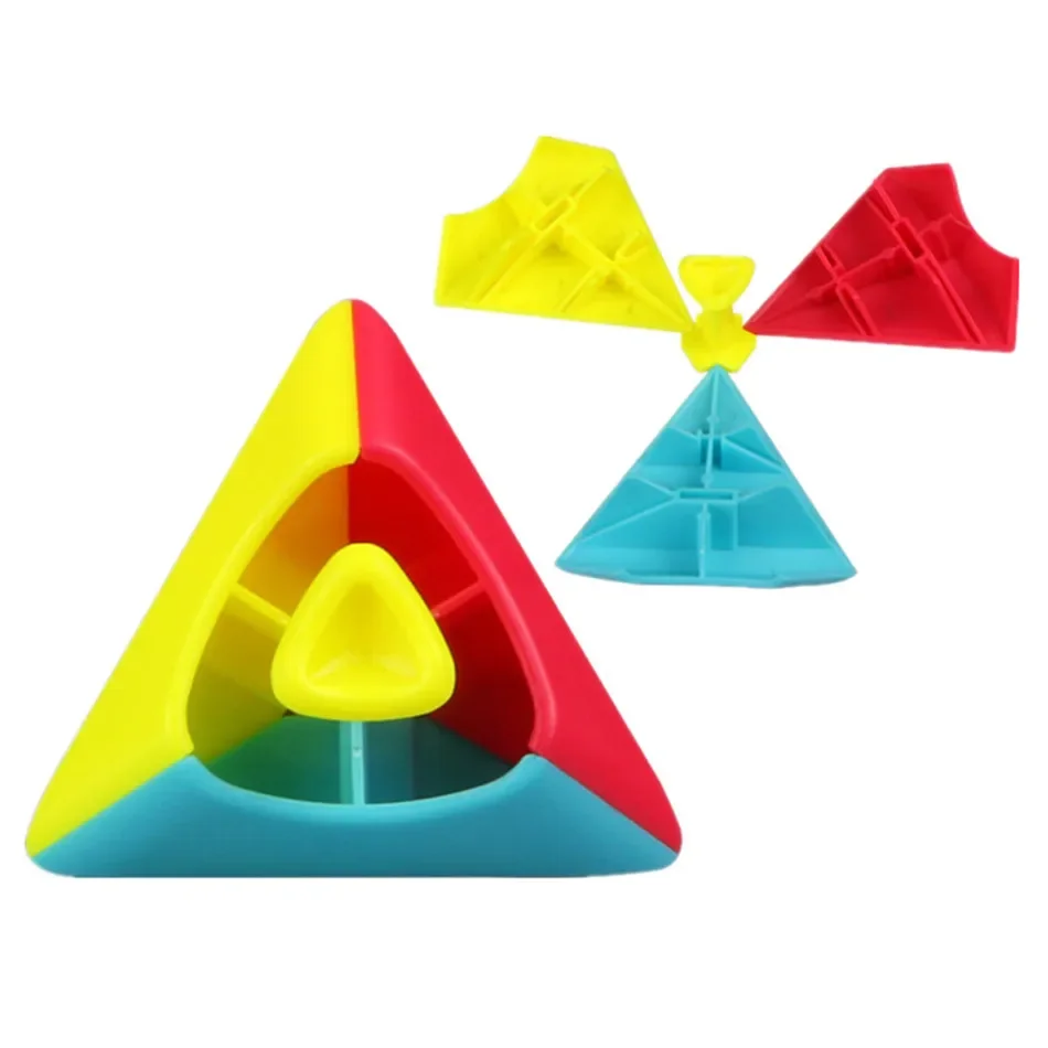 QIYI Alien Pyramid Cube Stickerless Magic Cubes Professional 2x2x2 Puzzle Speed Cube Educational Toys for Children