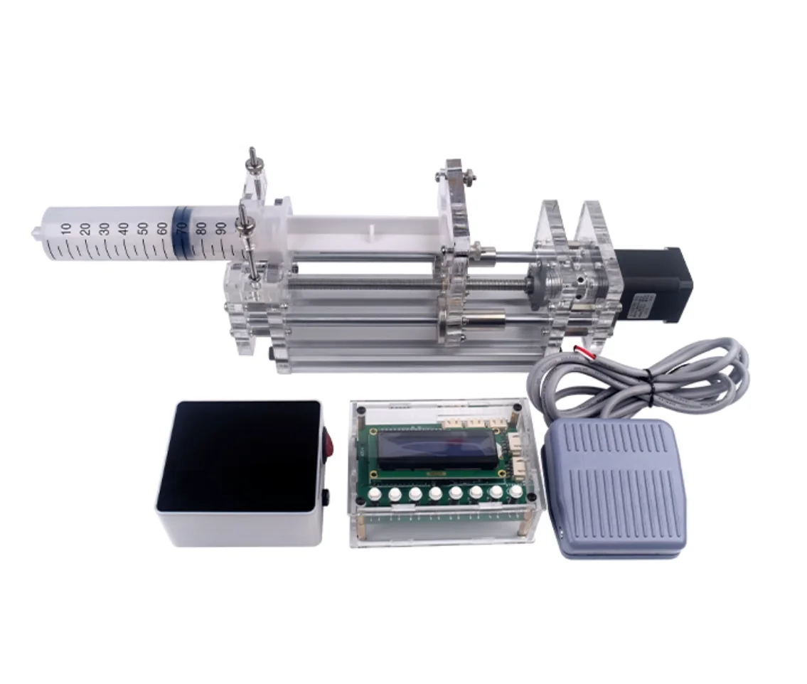 QHZS-001A Laboratory Syringe Pump with Foot Pedal, Infusion and Withdrawal, 0.01-150 mm/min