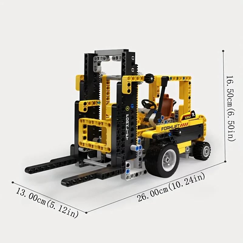 326pcs Engineering truck Technology machinery group transmission blocks Urban construction children's toy boy Adult crane car br