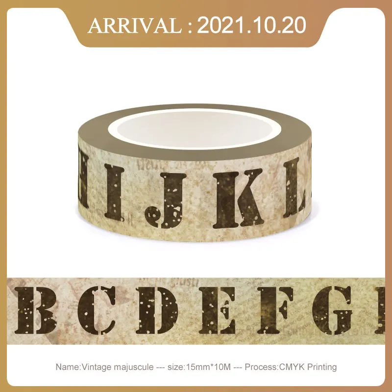 NEW 1PC. 10M Decorative Vintage Alphabet Map Letter Newspapers Stamp Washi Tape Paper Adhesive Stickers Cute Journal Papeleria