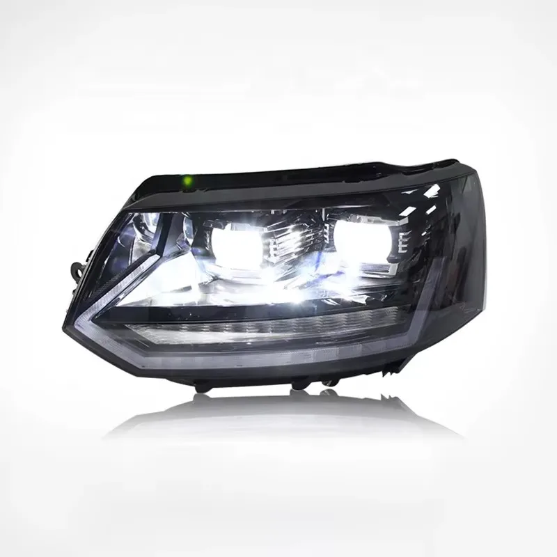 

Для VOLKSWAGEN CARAVELLE T5: Светодиодные фары 2011-2014, черный корпус, YZ