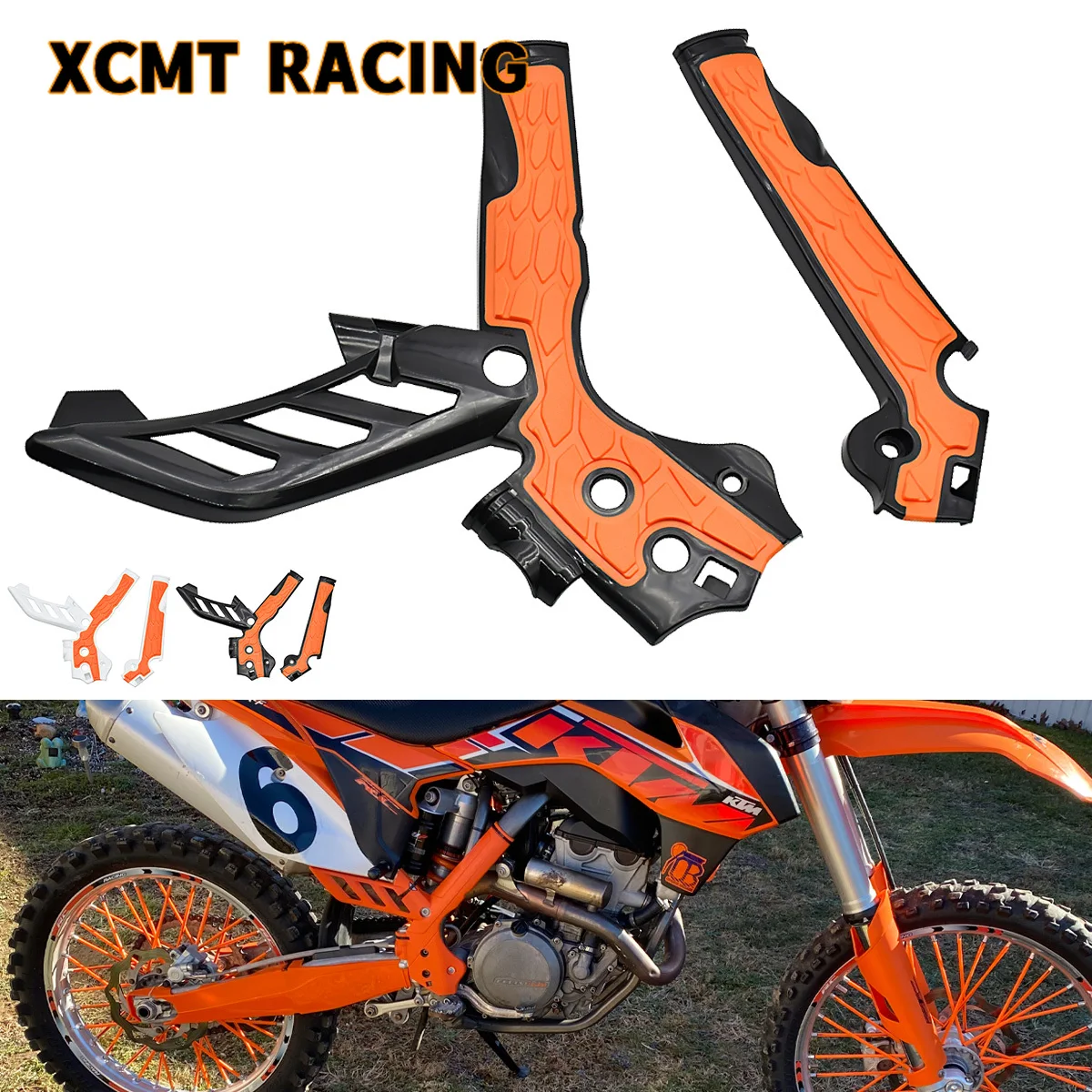 

Motorcycle Frame Guards Motocross X-Grip Protection Cover For KTM XCW XCFW SX SXF EXC EXCF 125 150 250 350 400 450 500 2011-2016